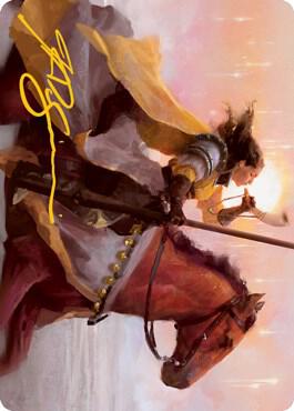 Sunrise Cavalier Art Card Gold Stamped Signature 69 (Art Series: Innistrad: Midnight Hunt)  | Good Games Modbury