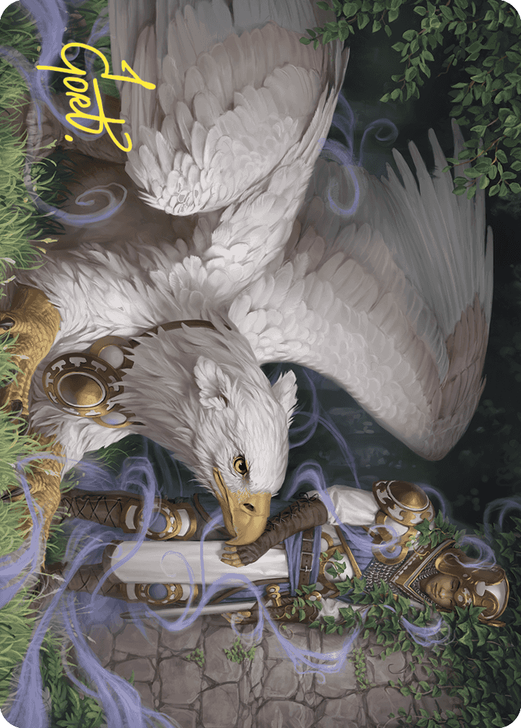 Dutiful Griffin Art Card (Gold-Stamped Signature) [Wilds of Eldraine Art Series] | Good Games Modbury