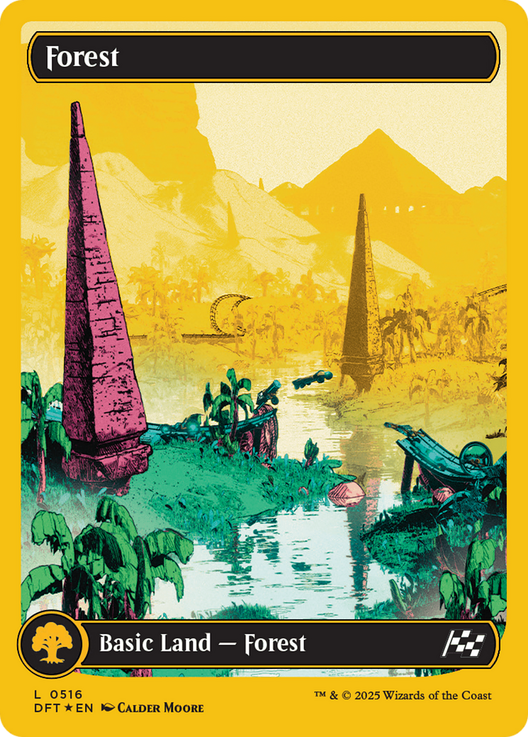Forest (0516) (First-Place Foil) [Aetherdrift] | Good Games Modbury