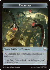 Spider // Treasure Double-Sided Token [Marvel's Spider-Man Tokens] | Good Games Modbury
