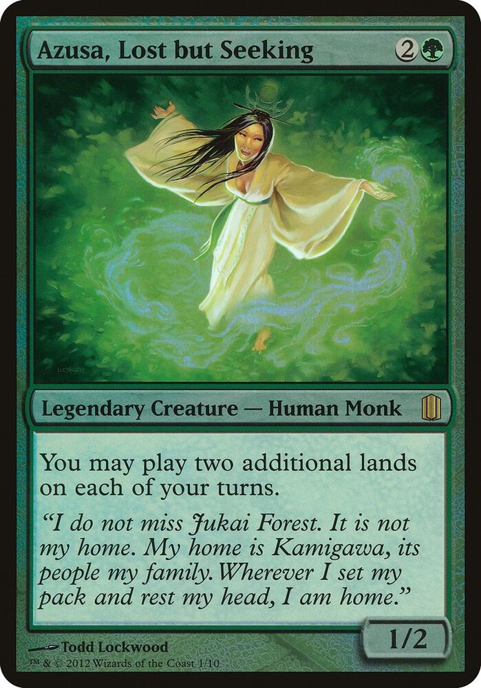 Azusa Lost but Seeking Commanders Arsenal 1/10 (Oversize Cards)  - Foil | Good Games Modbury