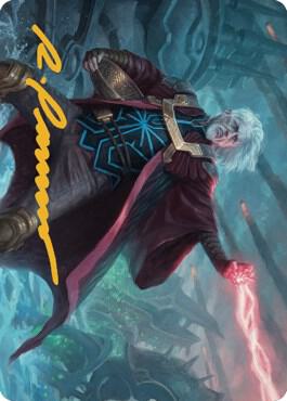 Urza Lord Protector Art Card Gold Stamped Signature 41 (Art Series: The Brothers' War)  | Good Games Modbury