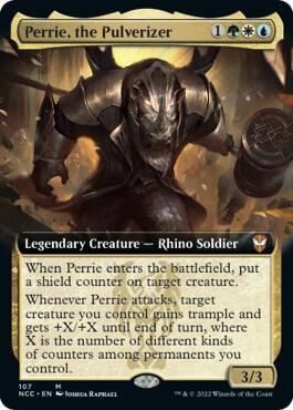 Perrie the Pulverizer Extended Art 107 (Commander: Streets of New Capenna)  | Good Games Modbury