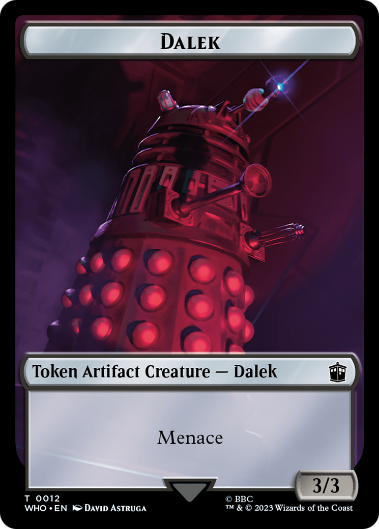 Dalek // Cyberman Double-Sided Token [Doctor Who Tokens] | Good Games Modbury