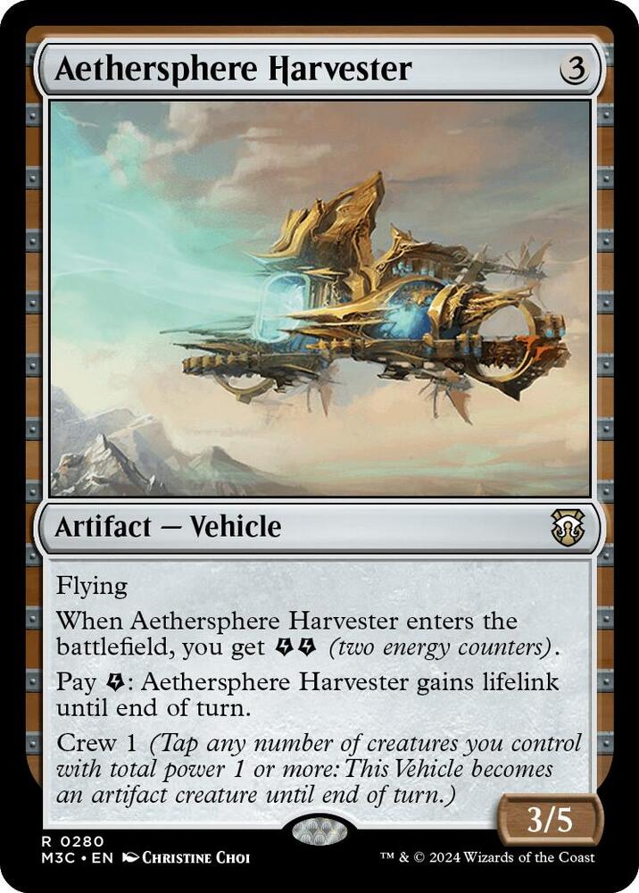Aethersphere Harvester 280/411 (Commander: Modern Horizons 3)  - Ripple Foil | Good Games Modbury