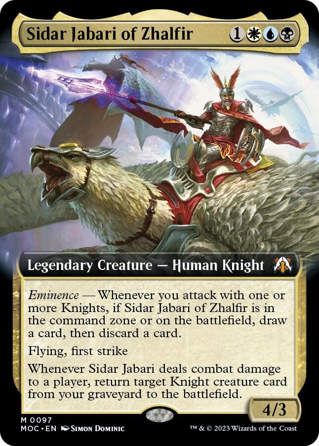 Sidar Jabari of Zhalfir 97/444 (Commander: March of the Machine)  - Extended Art | Good Games Modbury