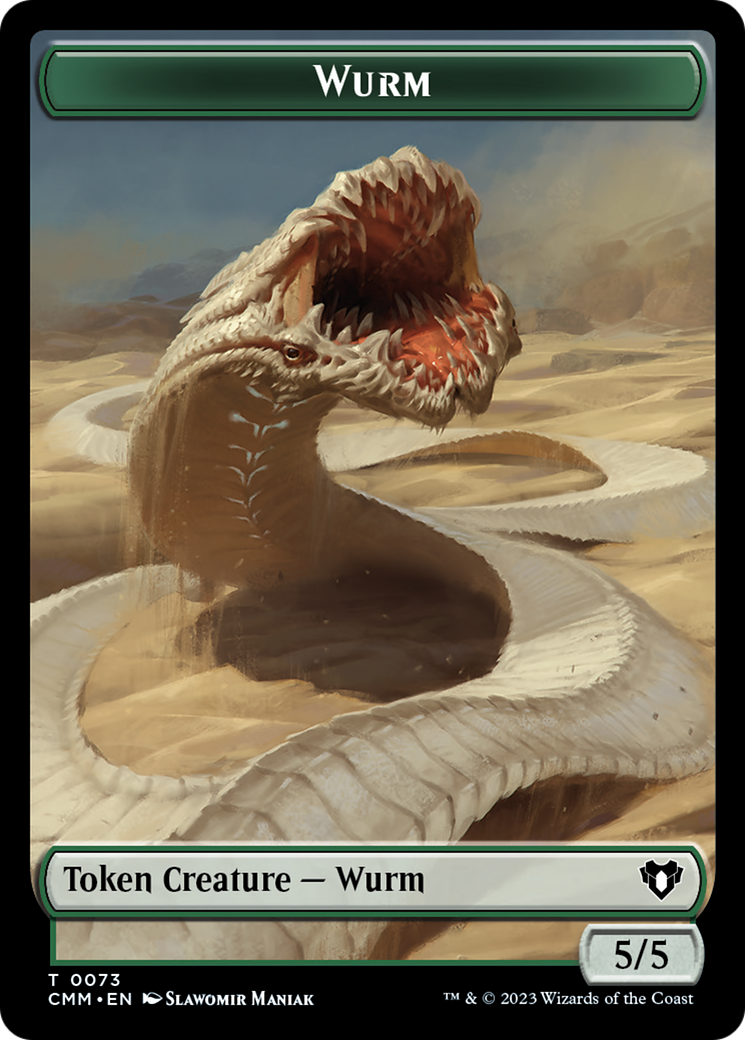 Wurm // Spider Double-Sided Token [Commander Masters Tokens] | Good Games Modbury