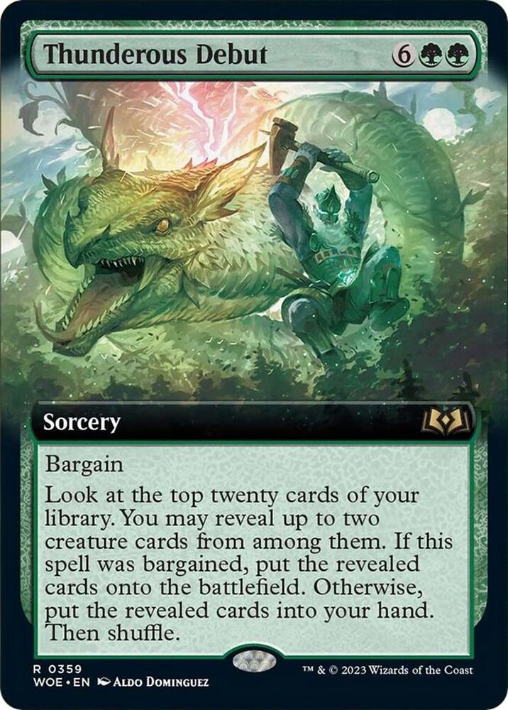 Thunderous Debut 359/276 (Wilds of Eldraine)  - Extended Art Foil | Good Games Modbury