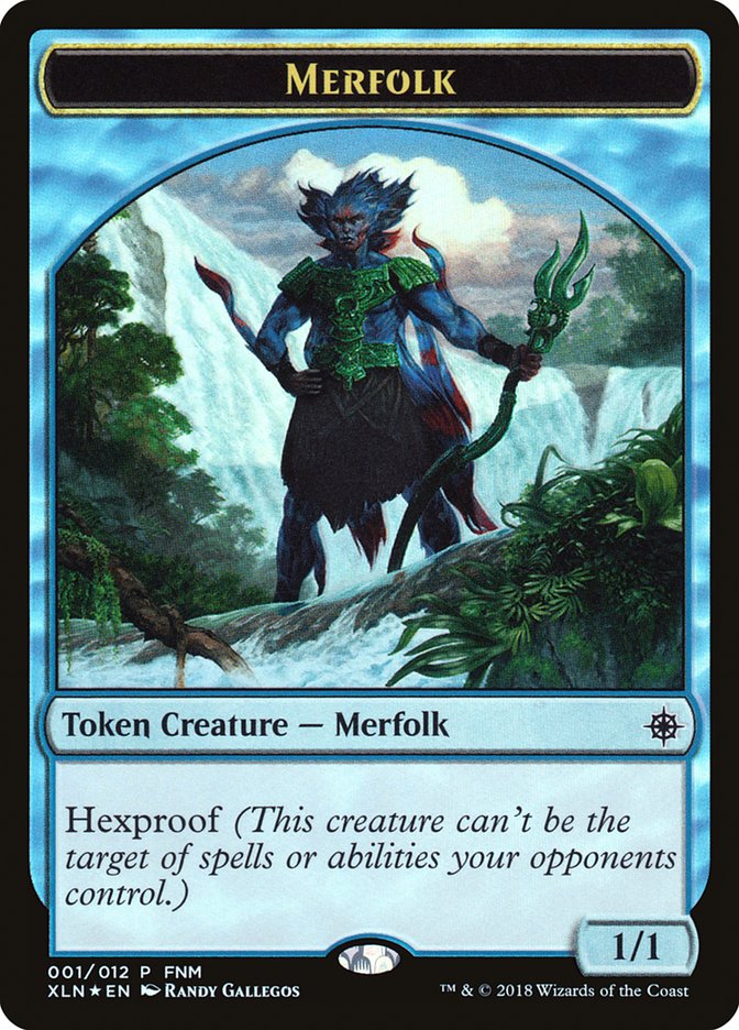 Merfolk // Treasure Double-Sided Token [Friday Night Magic 2018] | Good Games Modbury