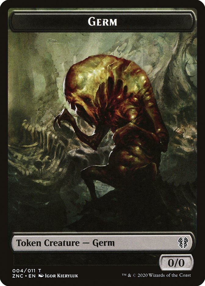 Faerie Rogue // Germ Double-Sided Token [Zendikar Rising Commander Tokens] | Good Games Modbury
