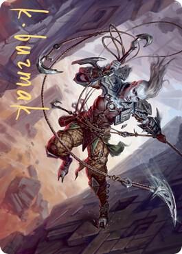 Akiri Fearless Voyager Art Card Gold Stamped Signature 74 (Art Series: Zendikar Rising)  | Good Games Modbury