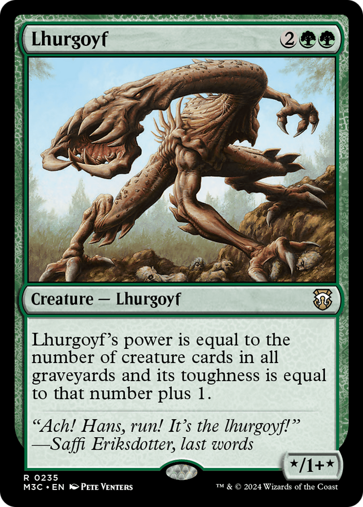 Lhurgoyf (Ripple Foil) [Modern Horizons 3 Commander] | Good Games Modbury