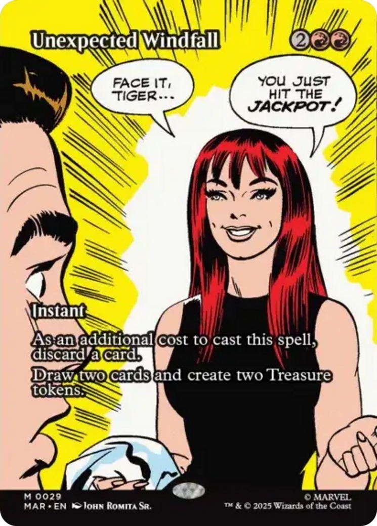 Unexpected Windfall (Borderless) [Marvel's Spider-Man: Eternal-Legal] | Good Games Modbury