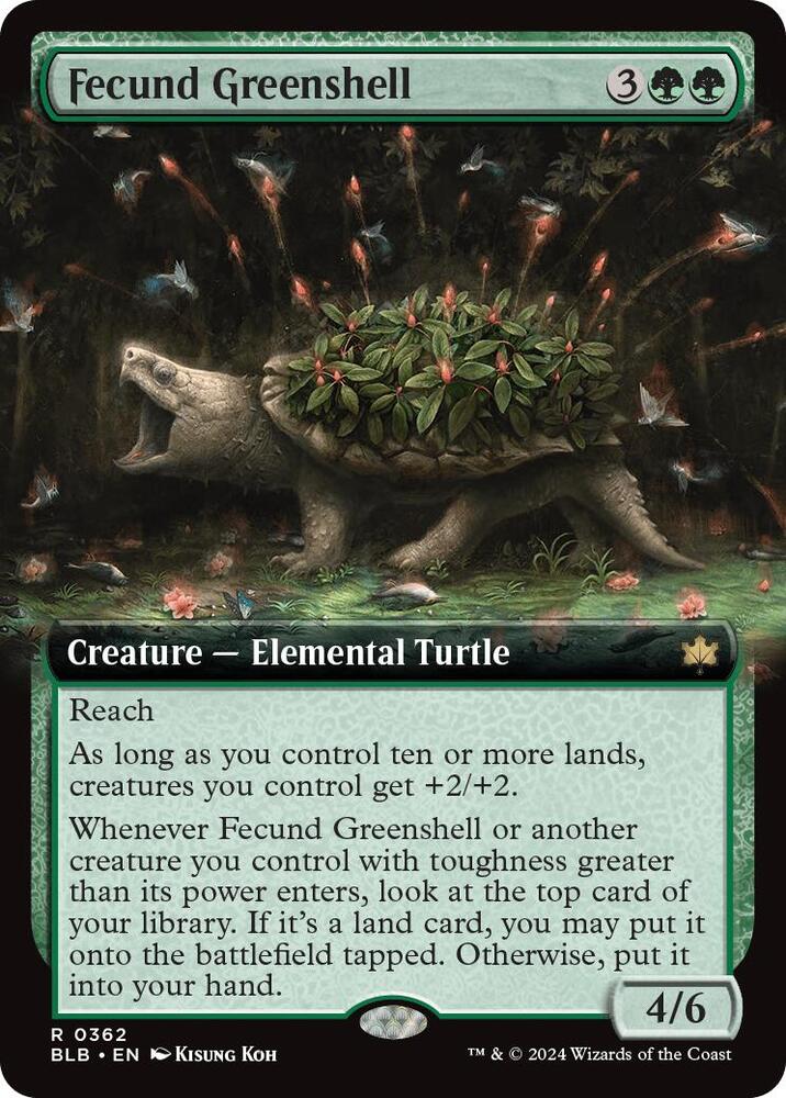 Fecund Greenshell 362 (Bloomburrow)  - Extended Art | Good Games Modbury