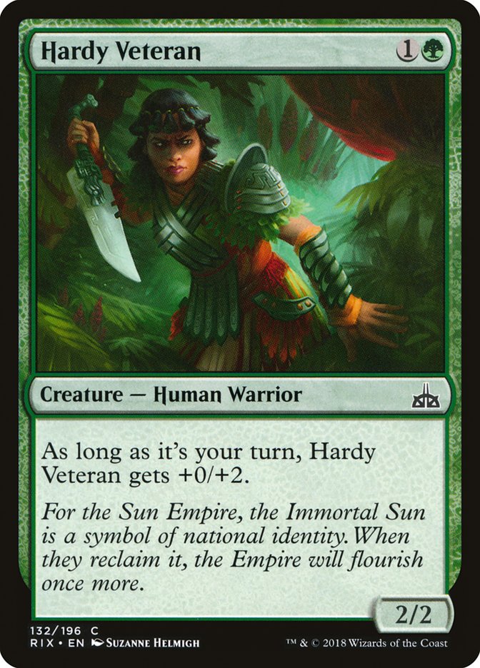Hardy Veteran 132/196 (Rivals of Ixalan)  - Foil | Good Games Modbury