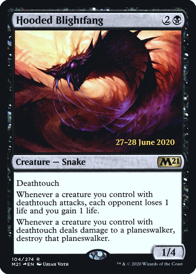 Hooded Blightfang [Core Set 2021 Prerelease Promos] | Good Games Modbury