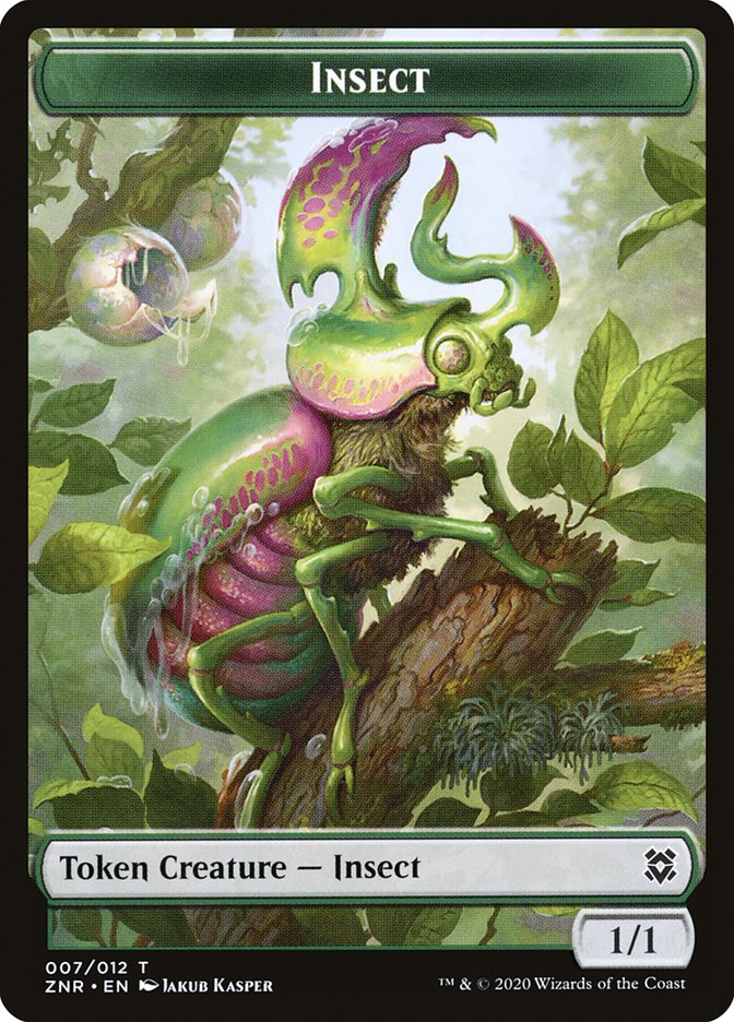 Angel Warrior // Insect Double-Sided Token [Zendikar Rising Tokens] | Good Games Modbury