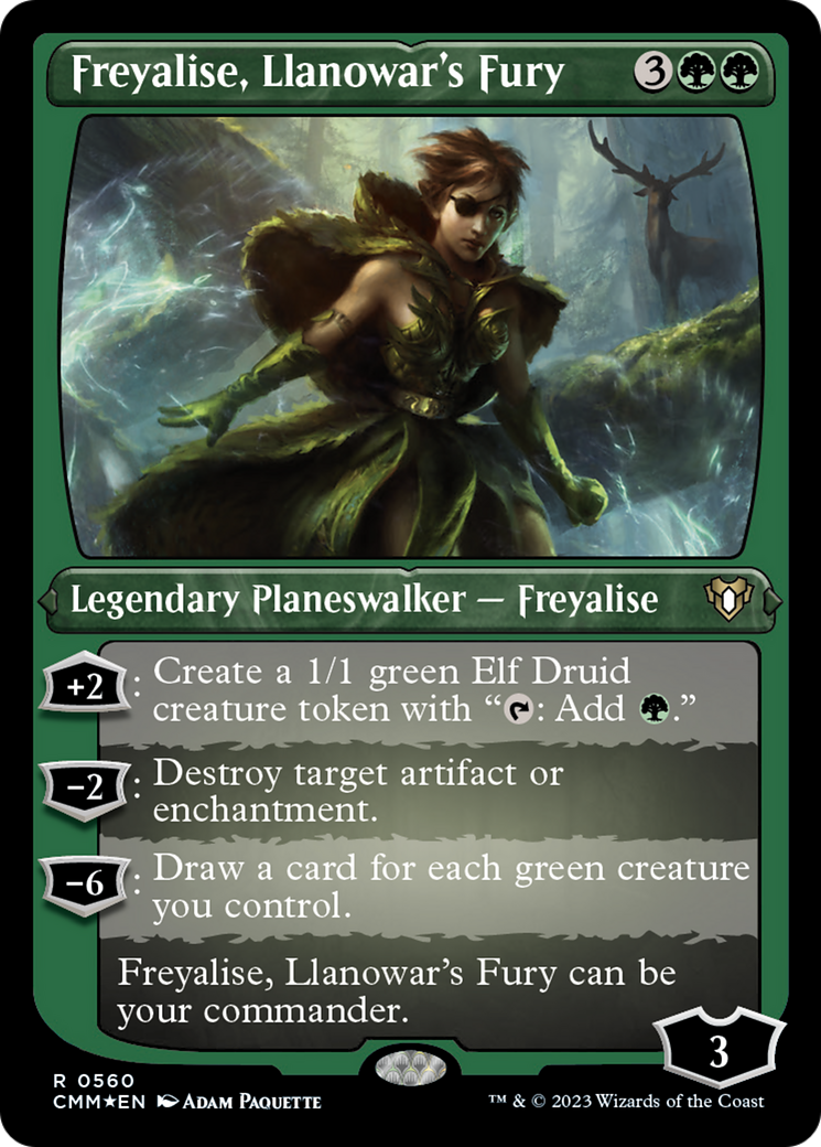 Freyalise, Llanowar's Fury (Foil Etched) [Commander Masters] | Good Games Modbury