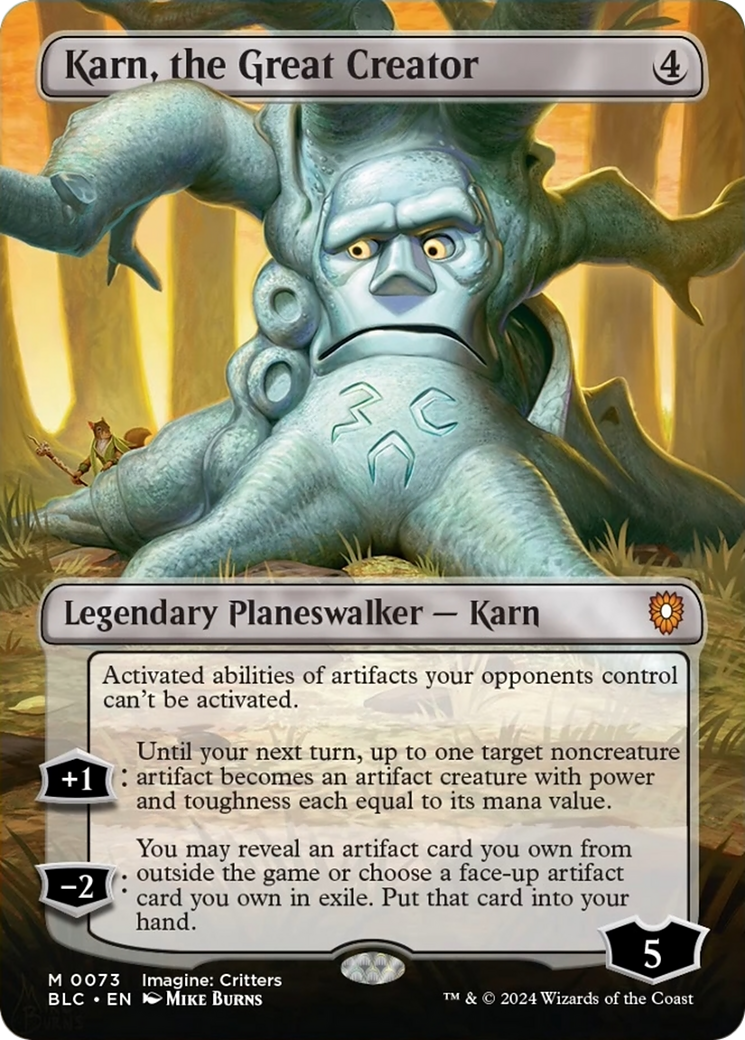 Karn, the Great Creator (Borderless) [Bloomburrow Commander] | Good Games Modbury