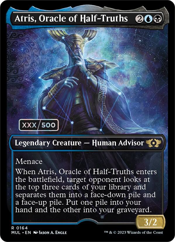 Atris, Oracle of Half-Truths Serialized 164z/65 (March of the Machine: Multiverse Legends)  - Double Rainbow Foil | Good Games Modbury