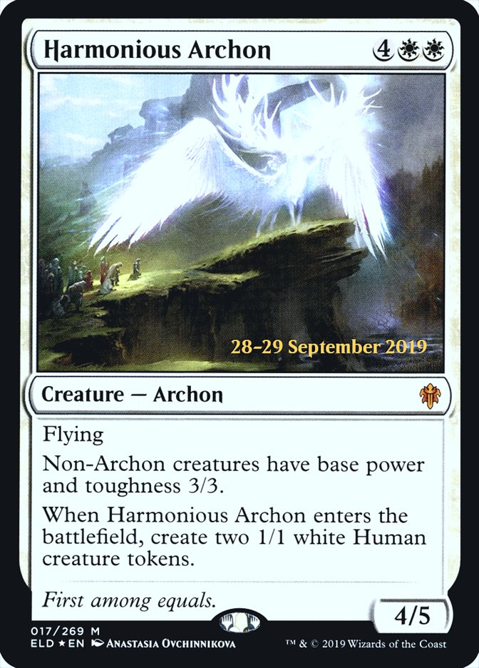 Harmonious Archon [Throne of Eldraine Prerelease Promos] | Good Games Modbury