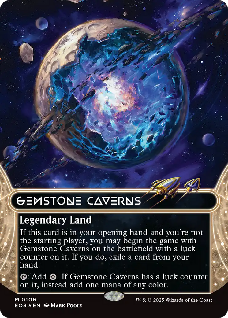 Gemstone Caverns (0106) (Borderless) (Galaxy Foil) [Edge of Eternities: Stellar Sights] | Good Games Modbury