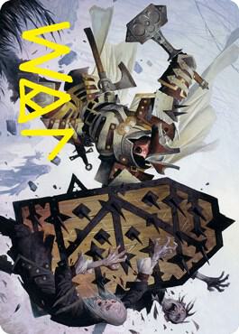 Estwald Shieldbasher Art Card Gold Stamped Signature 9 (Art Series: Innistrad: Crimson Vow)  | Good Games Modbury