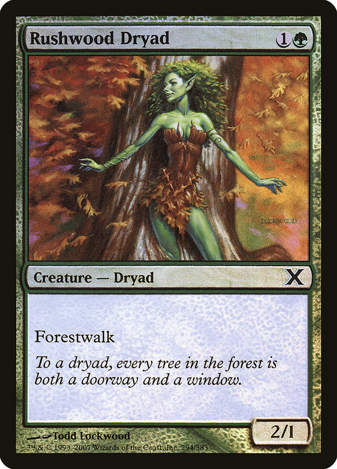 Rushwood Dryad (Premium Foil) [Tenth Edition] | Good Games Modbury