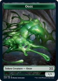 Ooze // Wurm (030) Double-Sided Token [Double Masters Tokens] | Good Games Modbury