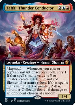 Zaffai Thunder Conductor Extended Art 331/81 (Commander 2021)  | Good Games Modbury