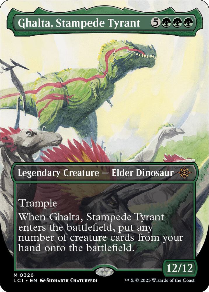 Ghalta, Stampede Tyrant 326 (The Lost Caverns of Ixalan)  - Borderless Foil | Good Games Modbury
