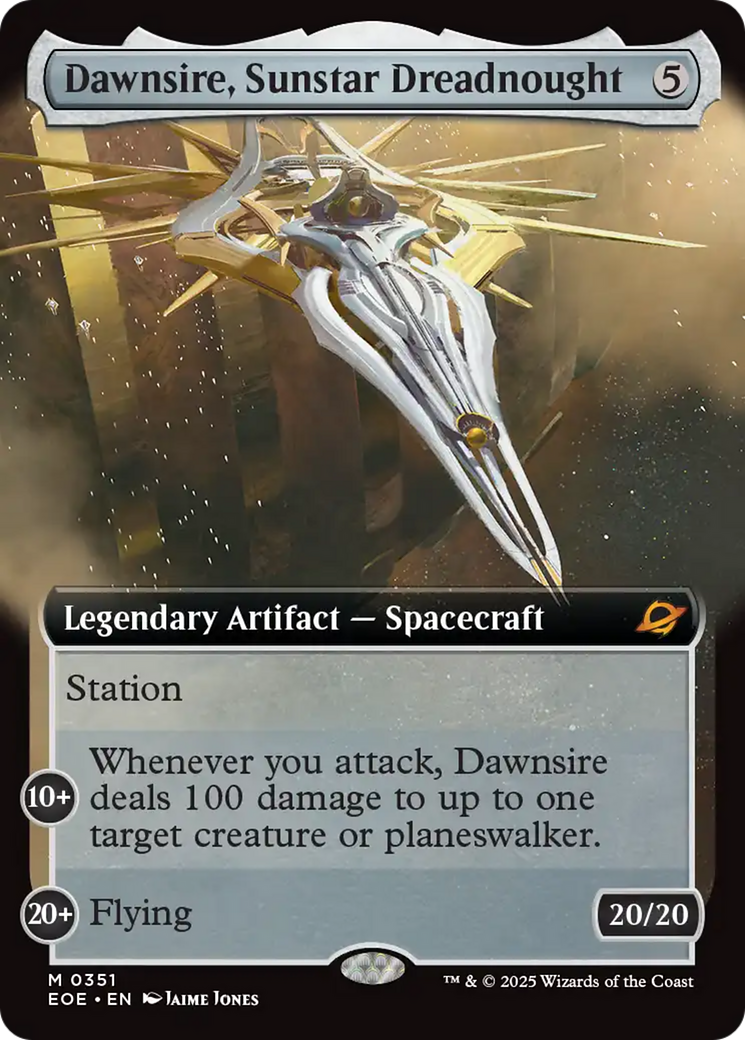 Dawnsire, Sunstar Dreadnought (Extended Art) [Edge of Eternities] | Good Games Modbury