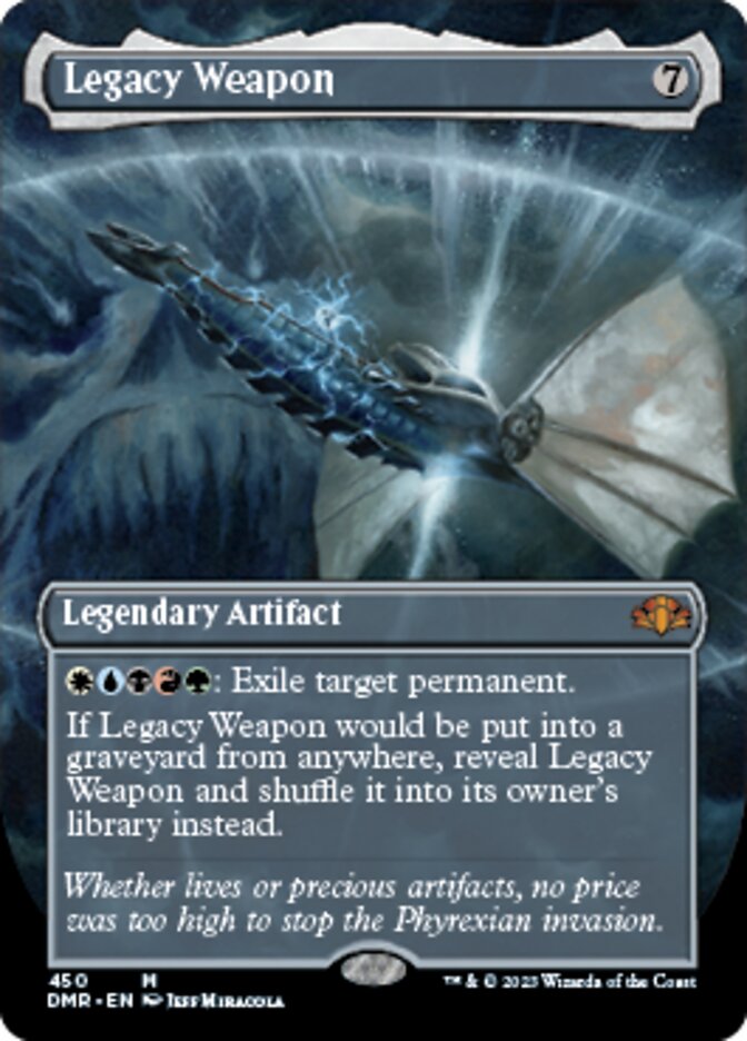 Legacy Weapon (Borderless Alternate Art) [Dominaria Remastered] | Good Games Modbury