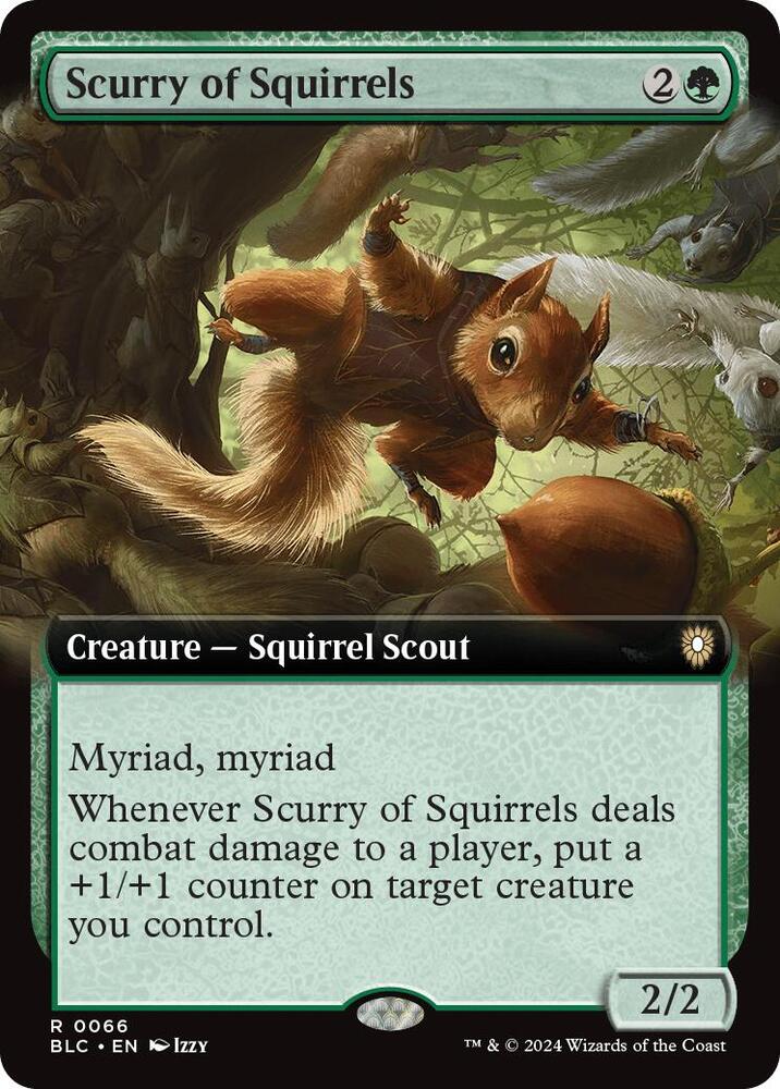 Scurry of Squirrels 66/40 (Commander: Bloomburrow)  - Extended Art | Good Games Modbury