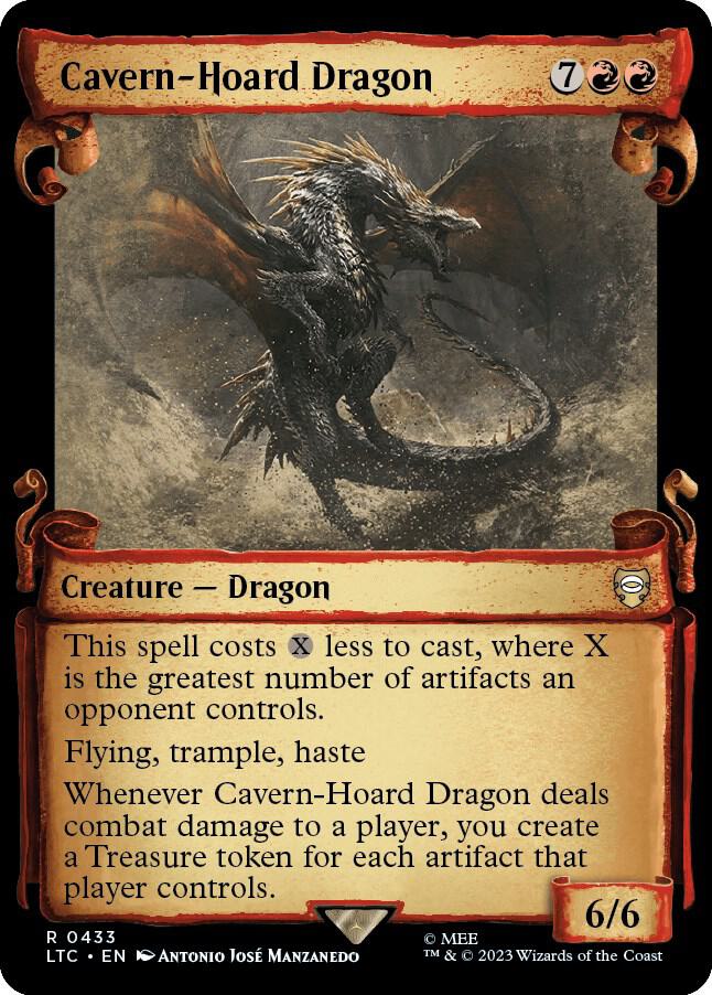 Cavern Hoard Dragon Showcase Scrolls 433 (Commander: The Lord of the Rings: Tales of Middle-earth)  - Showcase Scroll Foil | Good Games Modbury