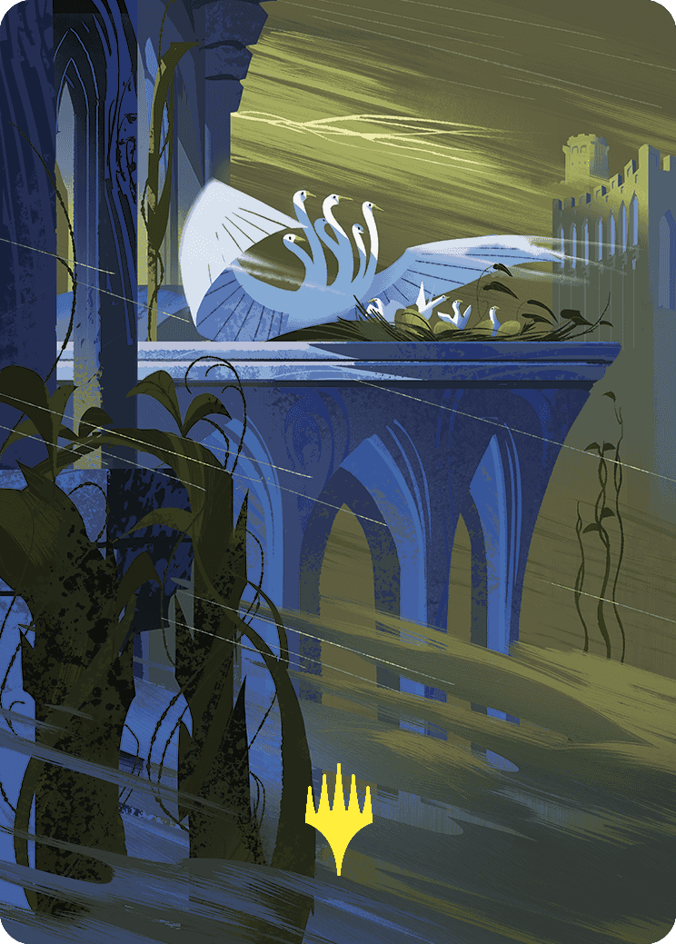 Doubling Season Art Card (Gold-Stamped Planeswalker Symbol) [Wilds of Eldraine Art Series] | Good Games Modbury