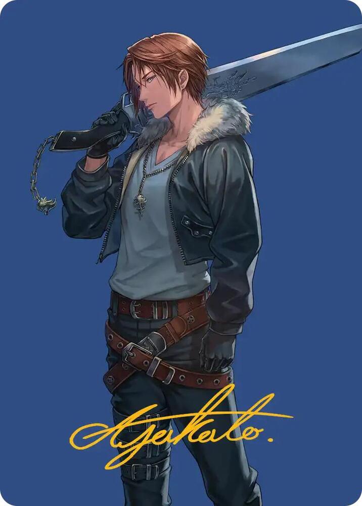 Squall SeeD Mercenary Art Card Gold Stamped Signature 47 (Art Series: FINAL FANTASY)  | Good Games Modbury