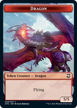 Dragon Dragon Spirit Double Sided Token 6 // 9 (Commander: Adventures in the Forgotten Realms)  | Good Games Modbury