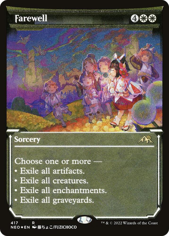 Farewell 417/302 (Kamigawa: Neon Dynasty)  - Showcase Etched Foil | Good Games Modbury
