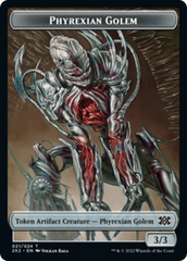 Saproling // Phyrexian Golem Double-Sided Token [Double Masters 2022 Tokens] | Good Games Modbury