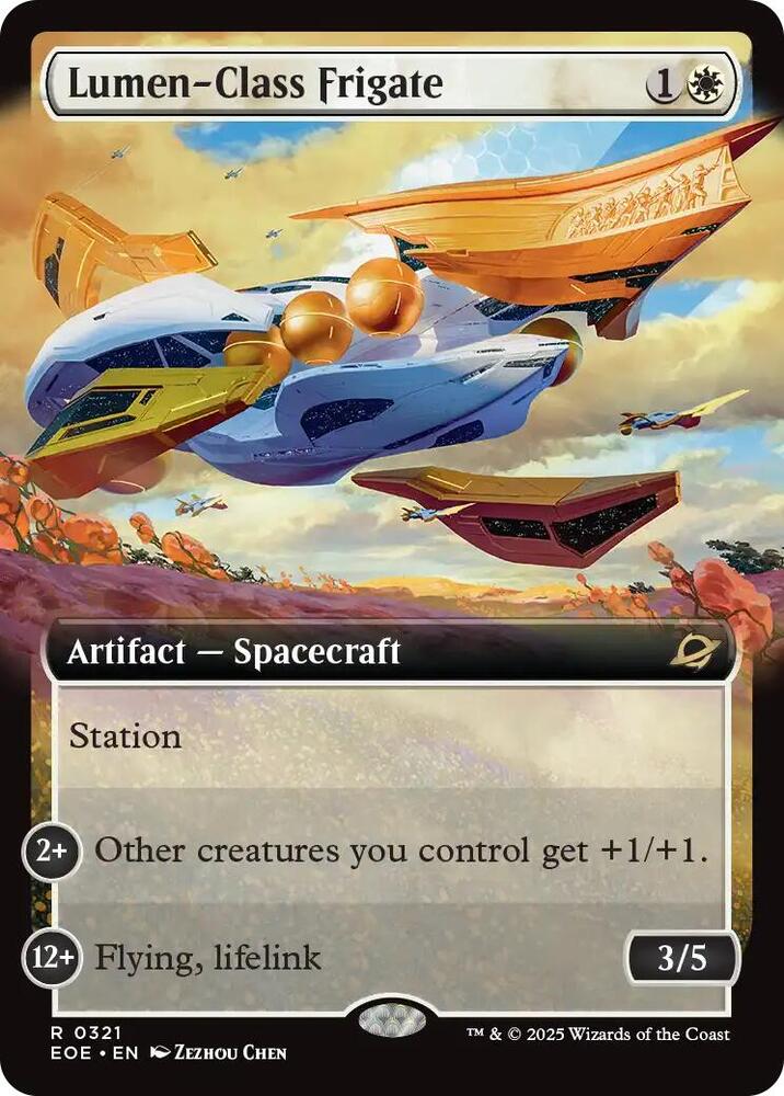 Lumen-Class Frigate 321/276 (Edge of Eternities)  - Extended Art | Good Games Modbury