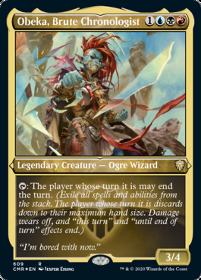 Obeka, Brute Chronologist (Etched) [Commander Legends] | Good Games Modbury