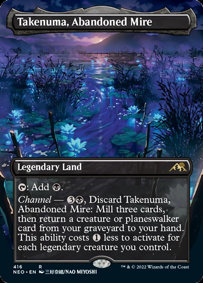 Takenuma, Abandoned Mire (Borderless Alternate Art) [Kamigawa: Neon Dynasty] | Good Games Modbury