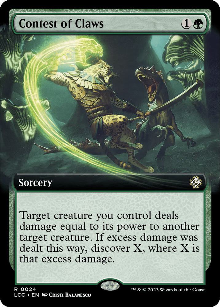 Contest of Claws 24/370 (Commander: The Lost Caverns of Ixalan)  - Extended Art | Good Games Modbury