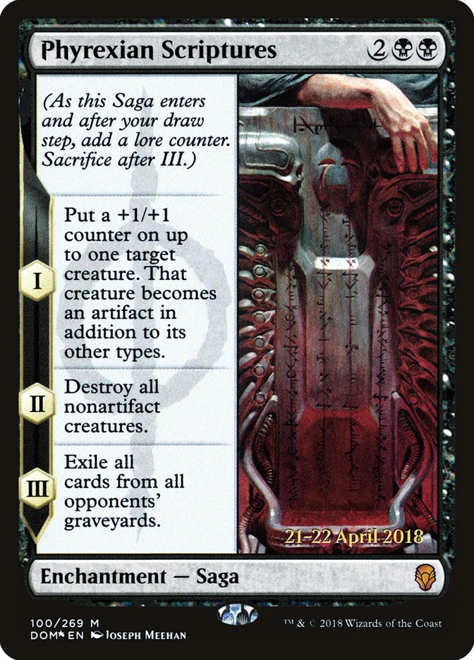 Phyrexian Scriptures [Dominaria Prerelease Promos] | Good Games Modbury