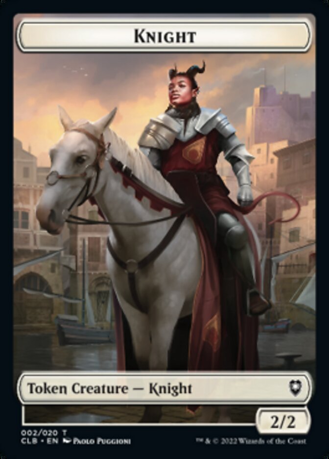 Treasure // Knight Double-Sided Token [Commander Legends: Battle for Baldur's Gate Tokens] | Good Games Modbury