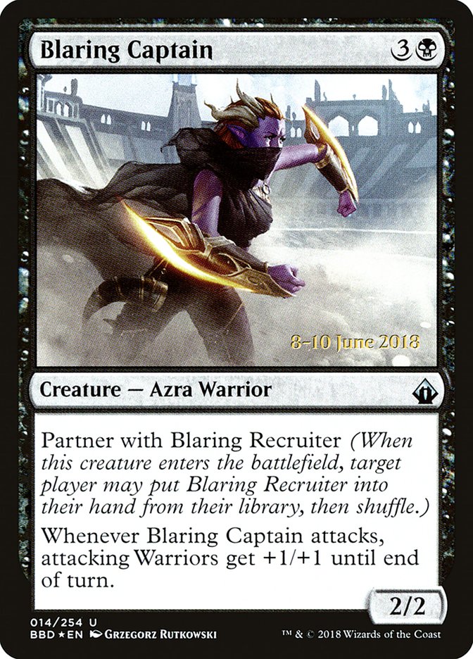 Blaring Captain (Prerelease) [Battlebond Promos] | Good Games Modbury