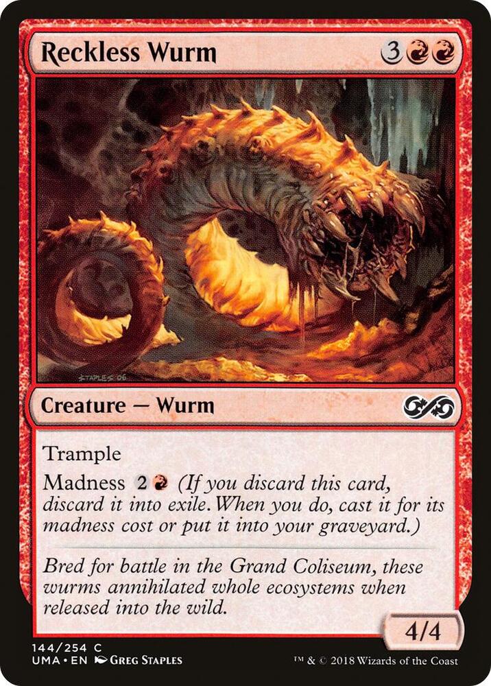 Reckless Wurm 144/254 (Ultimate Masters)  - Foil | Good Games Modbury