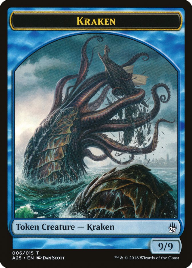 Fish // Kraken Double-Sided Token [Masters 25 Tokens] | Good Games Modbury