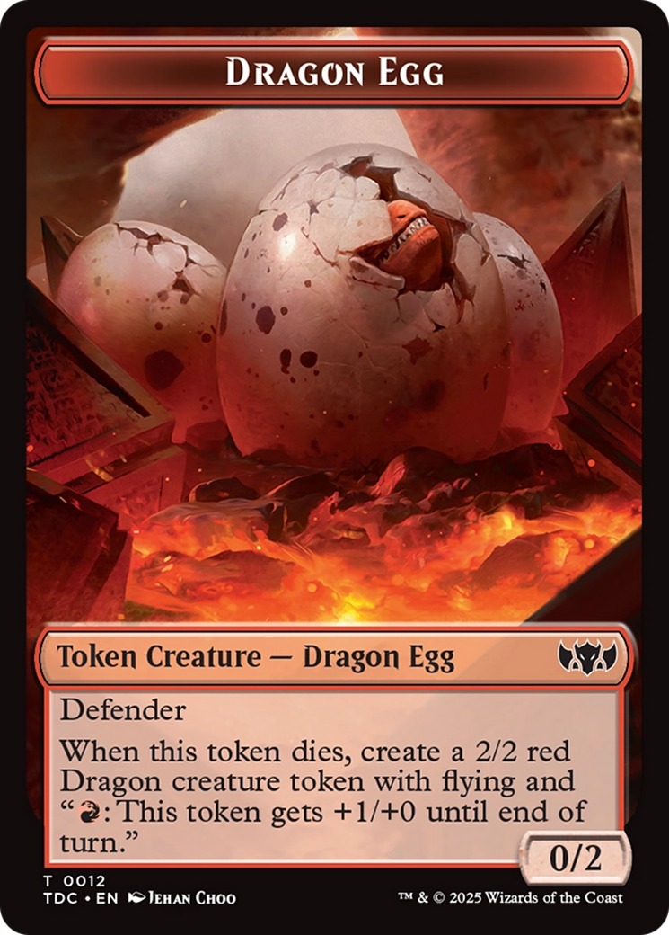 Dragon Egg // Dragon (0013) Double-Sided Token [Tarkir: Dragonstorm Commander Tokens] | Good Games Modbury